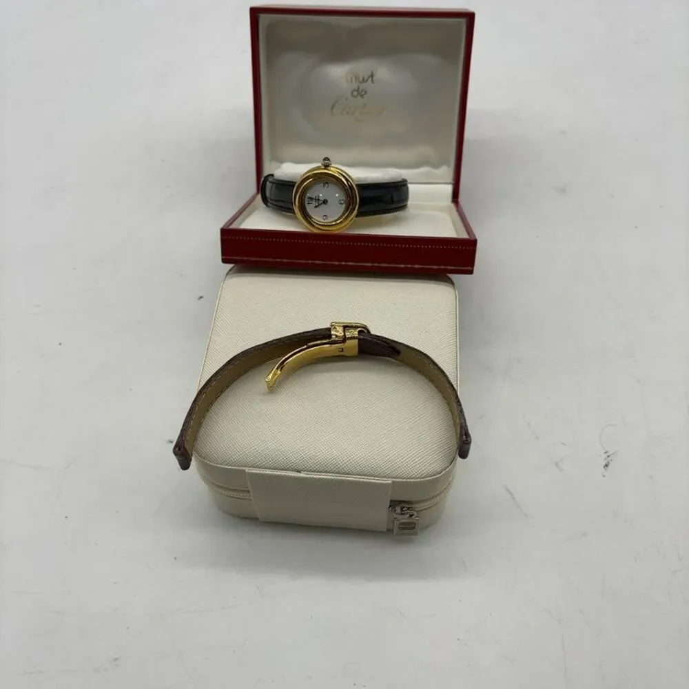Cartier Trinity Black Leather Watch